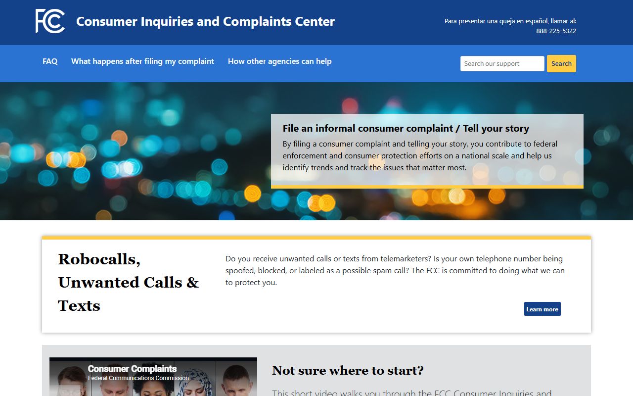 Rocky Mount phone codes FCC Consumer Complaint Center